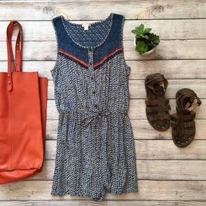 Target Xhilaration Romper shorts tank lace size S